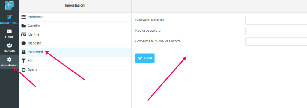 Cambio password