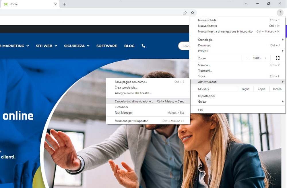 Come cancellare cache browser 01