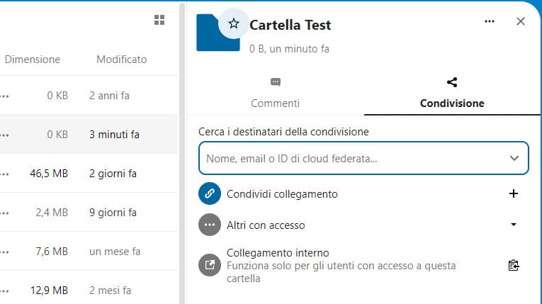 Come creare condividere cartella sincrocloud 05